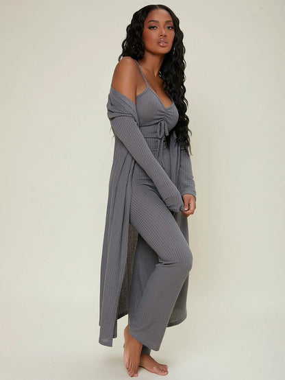 Ruched Bust Solid Lounge Set