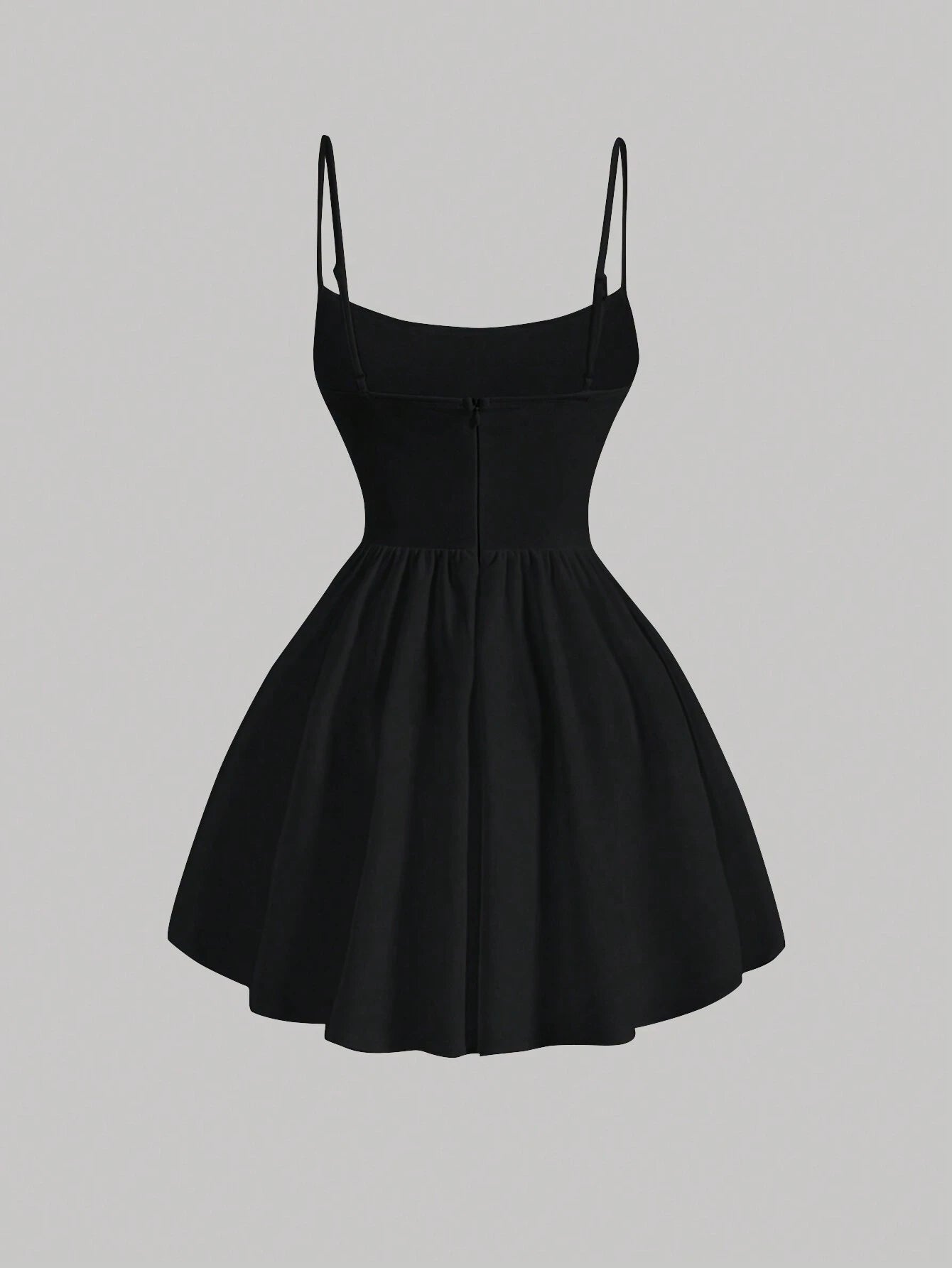 Women's Pleated Waist & Strap & A-Line Dress