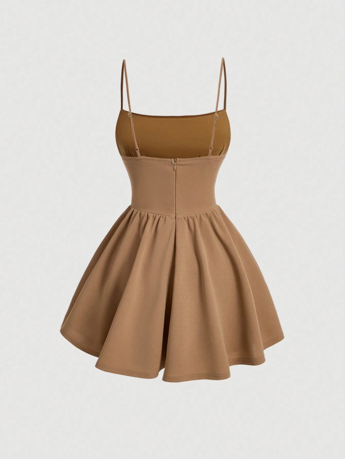 Women's Pleated Waist & Strap & A-Line Dress