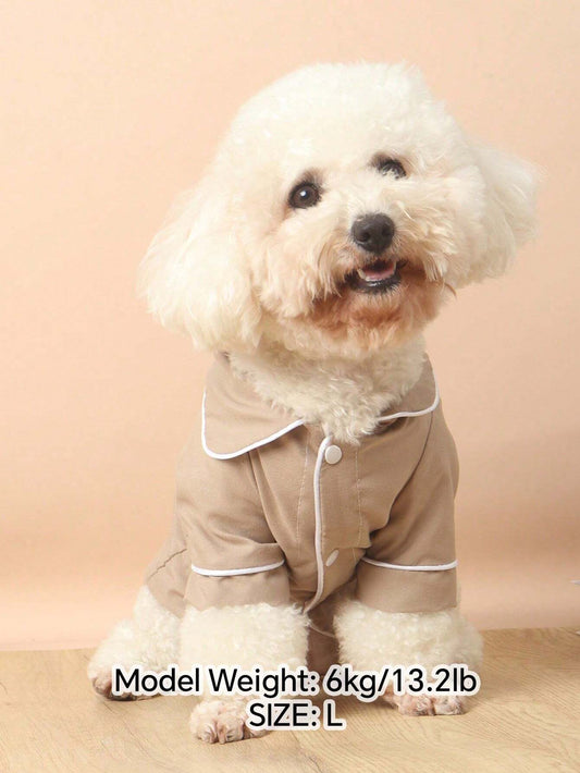 1Pc Pet Non-Elastic Thin Breathable Comfortable Home Wear Pajamas for Small Size Dogs (Size Is Smaller, Please Choose 1~2 Sizes Bigger)