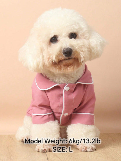 1Pc Pet Non-Elastic Thin Breathable Comfortable Home Wear Pajamas for Small Size Dogs (Size Is Smaller, Please Choose 1~2 Sizes Bigger)