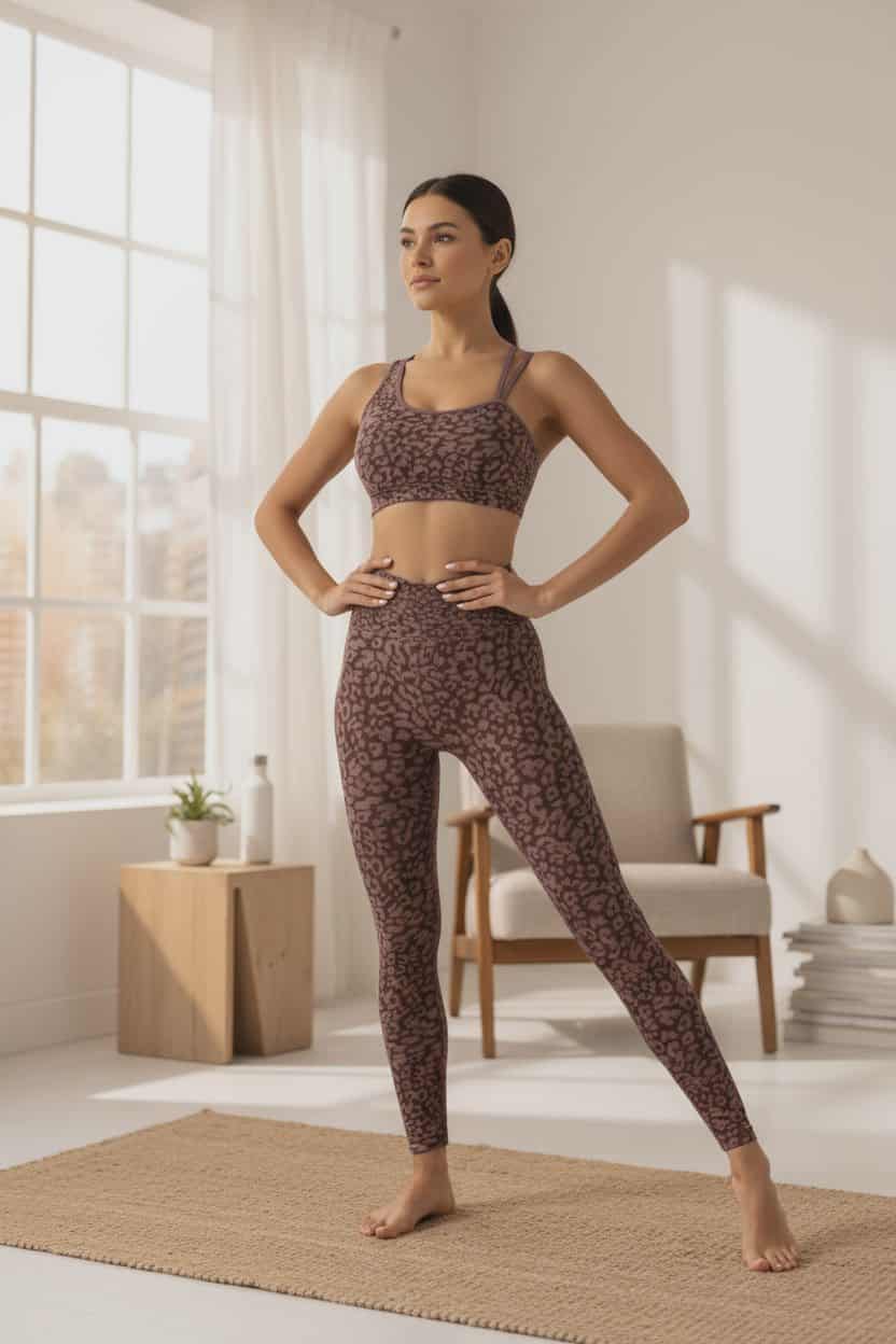 Yoga Leggings and Bra Top Seamless Leggings