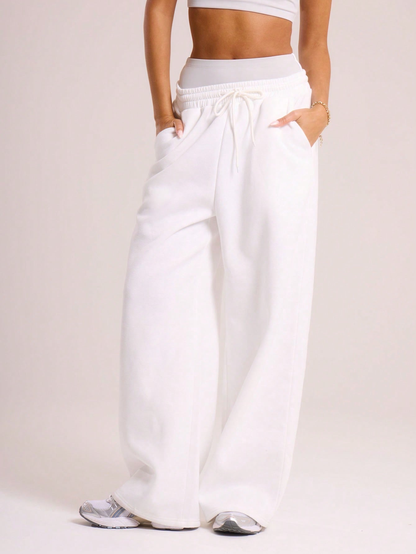 MUSERA Pocket Detail Wide Leg Joggers