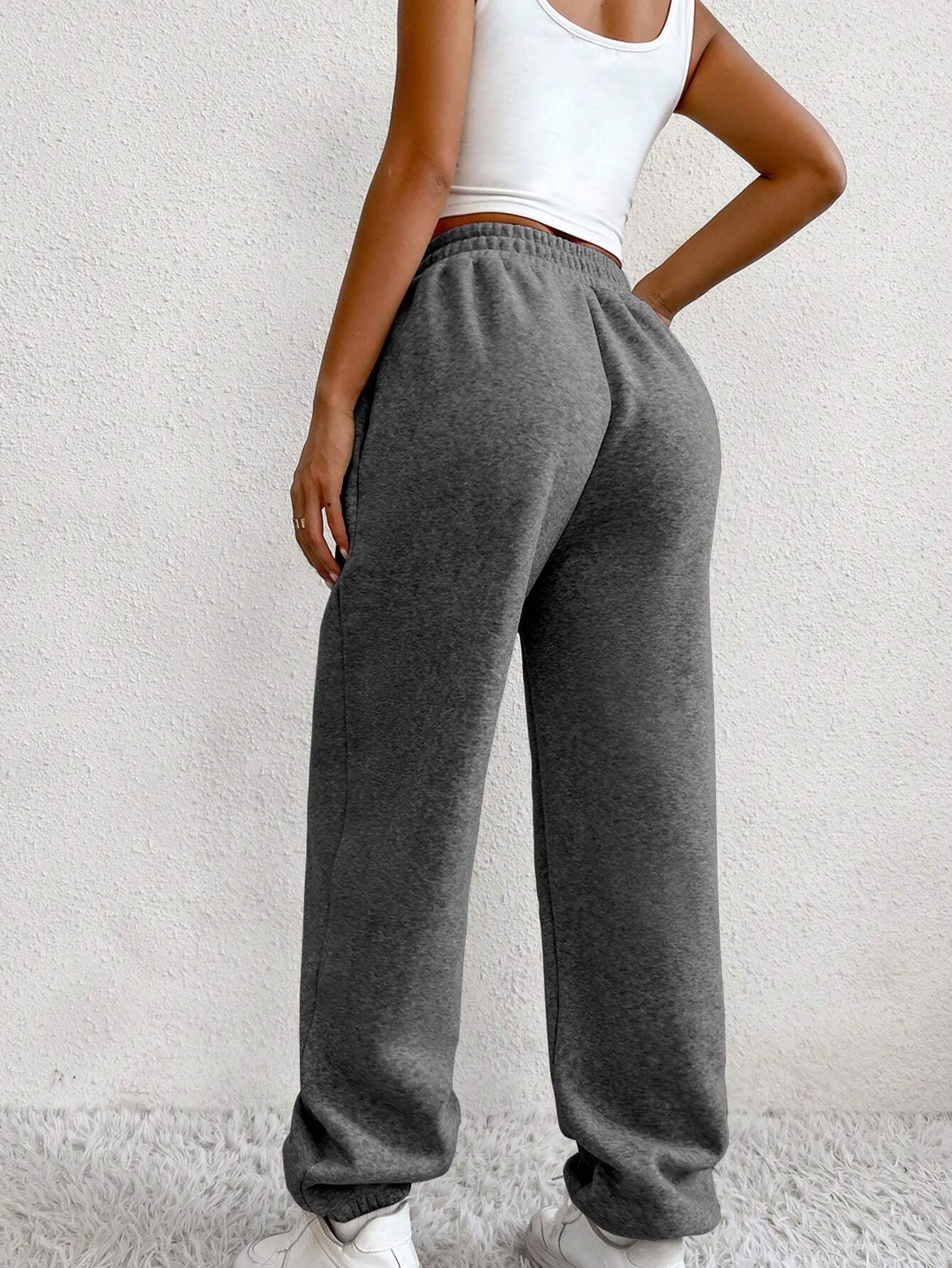 Ezwear Solid Slant Pocket Sweatpants