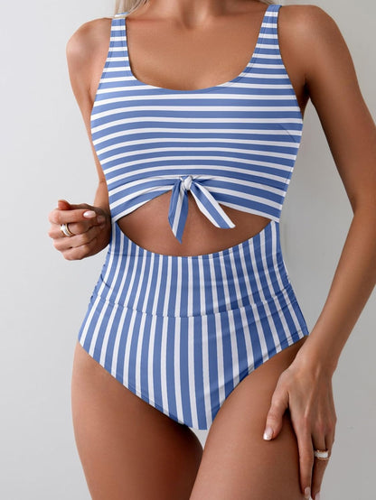 Women's One Piece Swimsuit Tummy Control Slimming Bathing Suit Cutout Tie Knot Swimwear