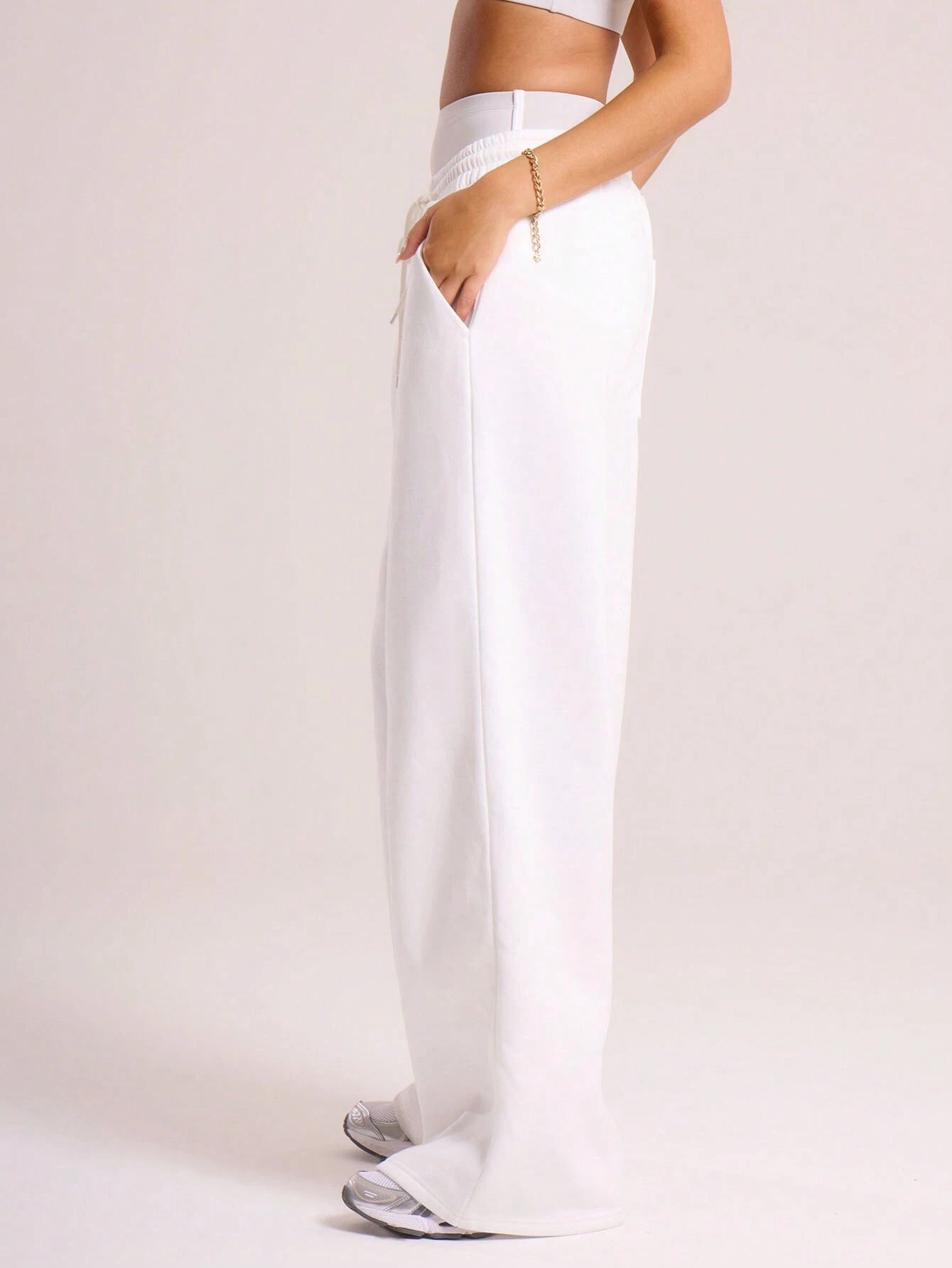 MUSERA Pocket Detail Wide Leg Joggers