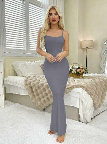 Solid Cami Lounge Long Dress