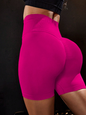 Yoga Basic Seamless Wide Waistband Scrunch Butt Sports Shorts