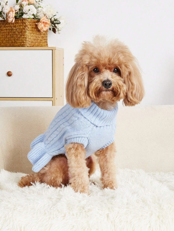 Solid Color Pet Sweater / Dress for Small Puppies like Teddy, Cat, Poodle, Bichon, Schnauzer