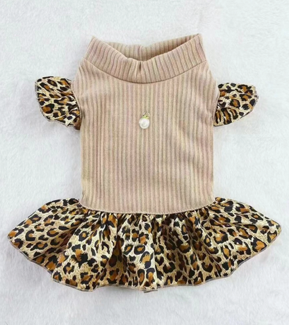 Leopard Print Pet Dress For Dog And Cat For Summer