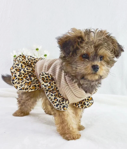 Leopard Print Pet Dress For Dog And Cat For Summer