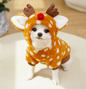 Pet Dog/Cat Reindeer Christmas Costume, Thickened Clothes For Medium-Sized Pets In Autumn/Winter