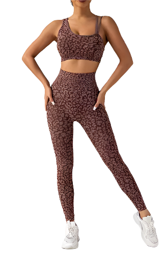 Yoga Leggings and Bra Top Seamless Leggings