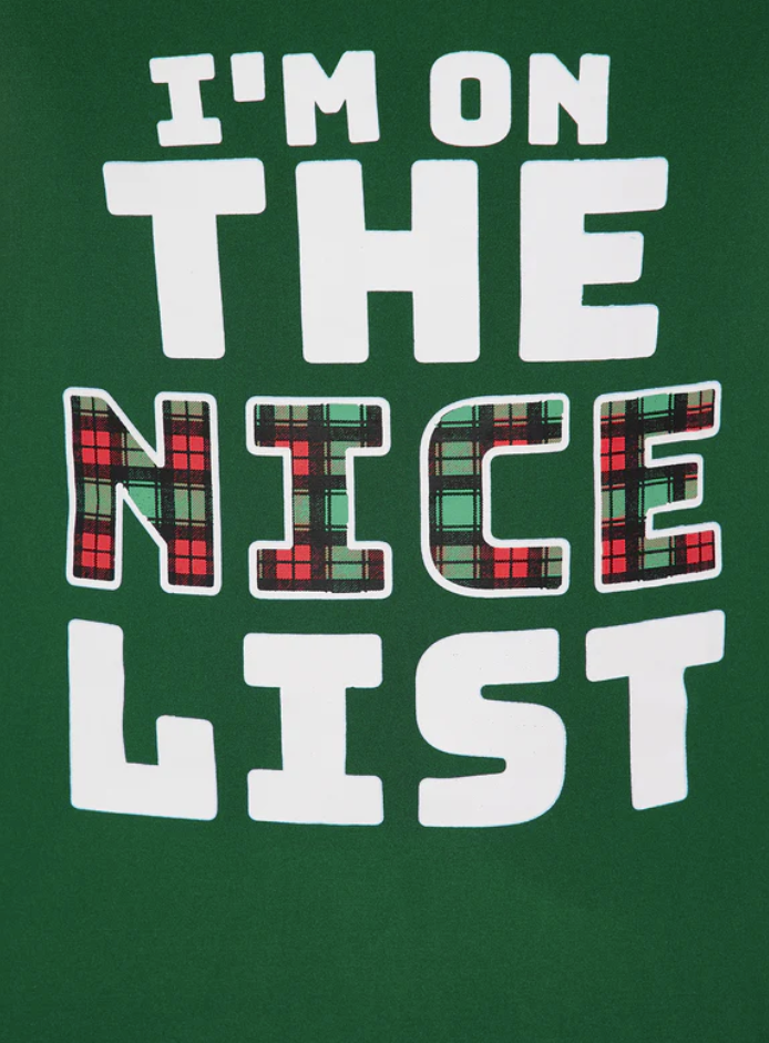 Women Pajama 3 Piece Set "On The Nice List" PJ Christmas Robe Set