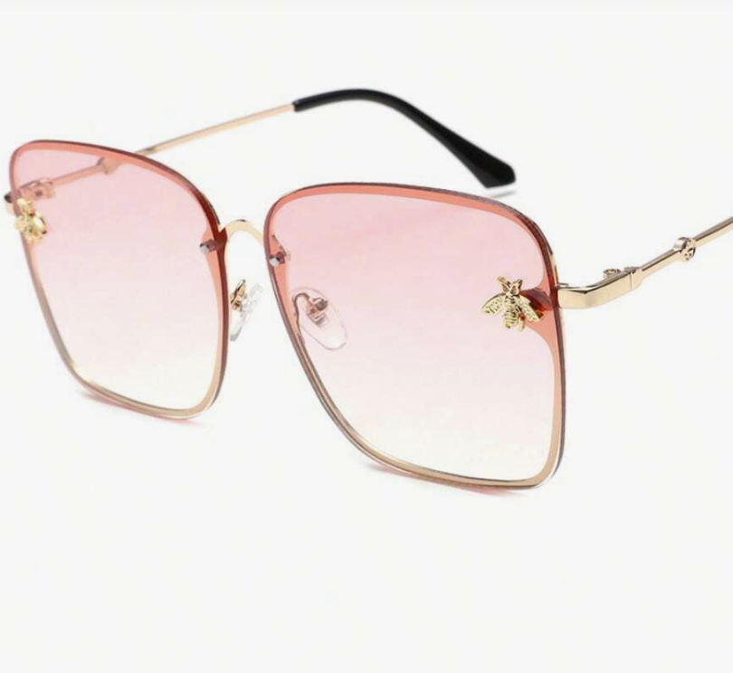 Rimless Square Oversized Glasses for Women Trendy Gradient Lens Big Sun Glasses Shades Elegant Shades Beach Accessories