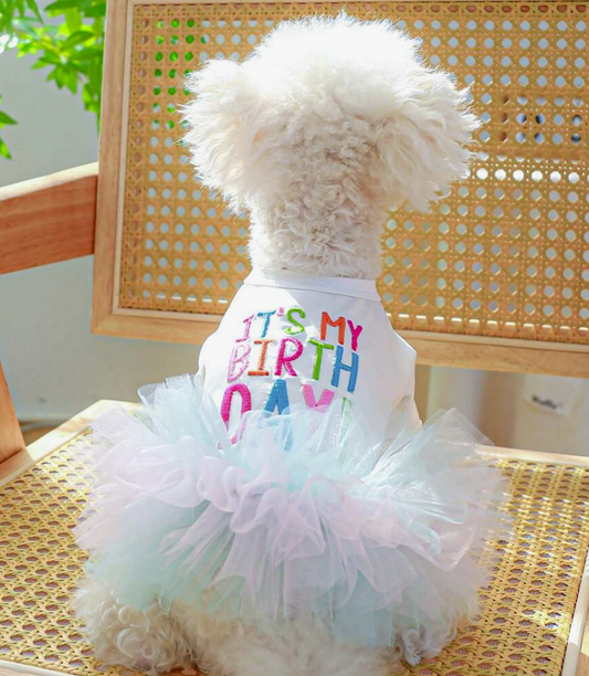 Pet Dress For Dog And Cat For Birthday