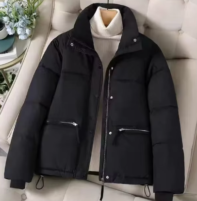 Casual Zipper Outwear Winter Down Jacket