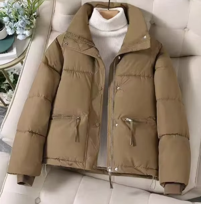 Casual Zipper Outwear Winter Down Jacket