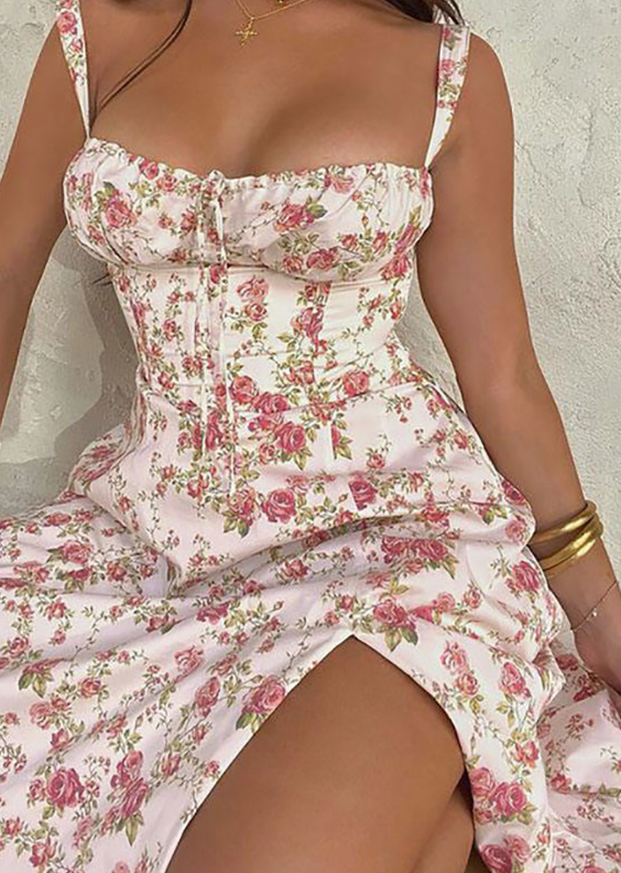 Woman's Floral mid dress Sundress
