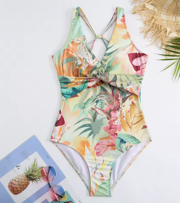 One Piece Floral Swimsuit