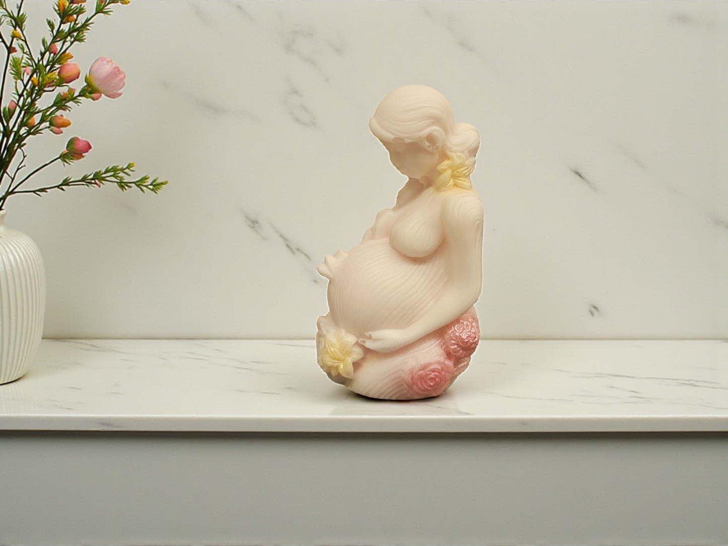 Floral Woman Pregnant Hand Soap